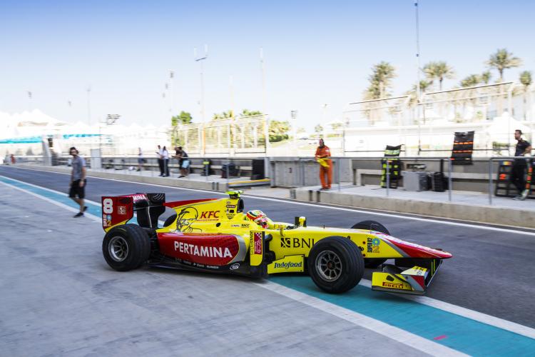 Alex Palou bei GP2 Testfahrten in Abu Dhabi